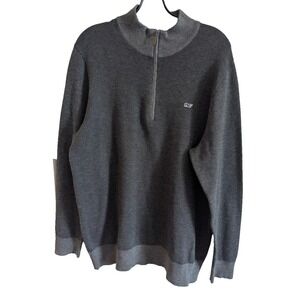 Vineyard Vines Limited Edition Sweater  Half-Zip‎ Gray L Large Wool Blend